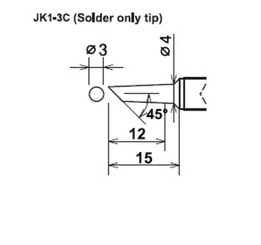 ปลายหัวแร้งซามูไร Cera cote samurai solder tip jk1-3c solder tip